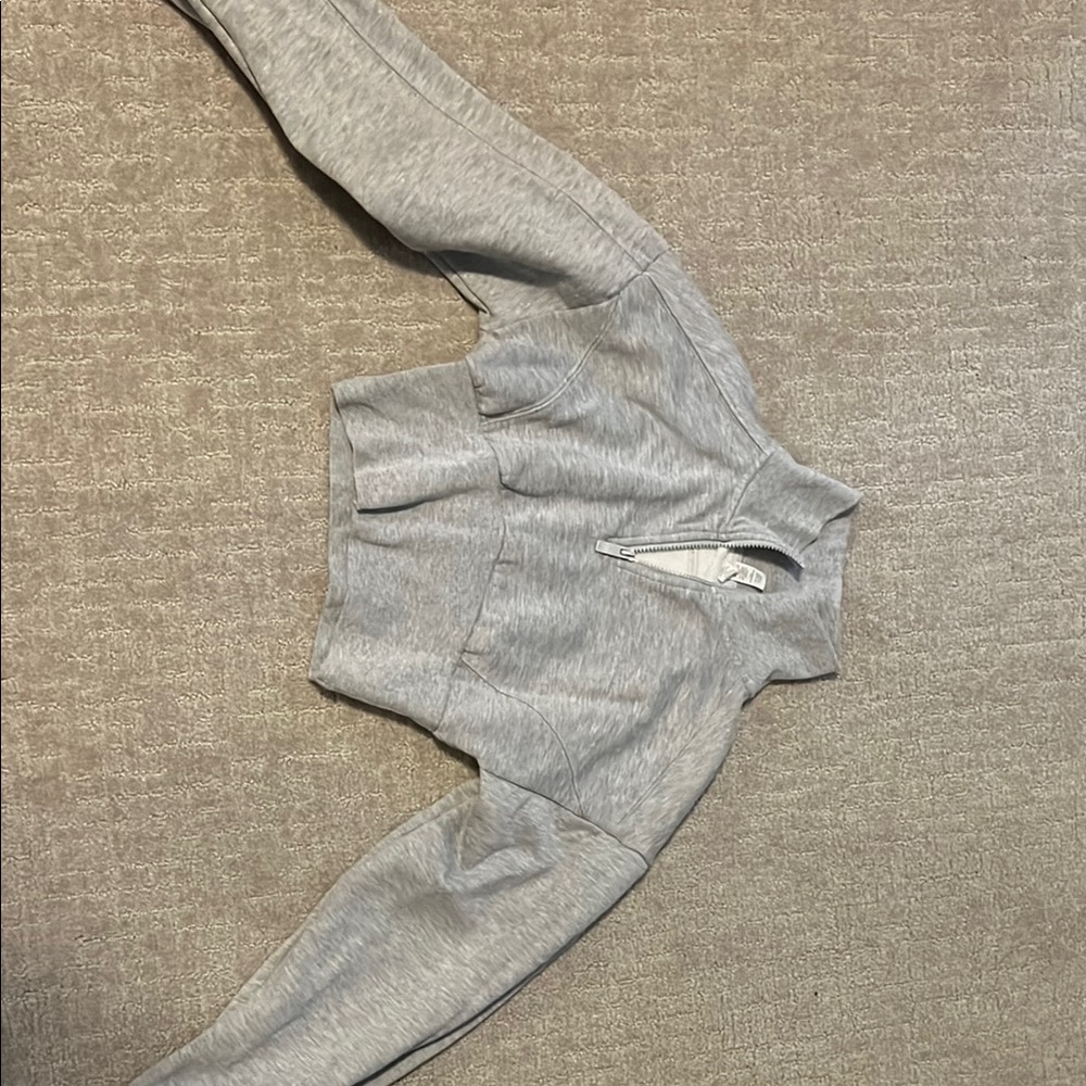 ALO Yoga Heather Gray Zip-Up Hoodie